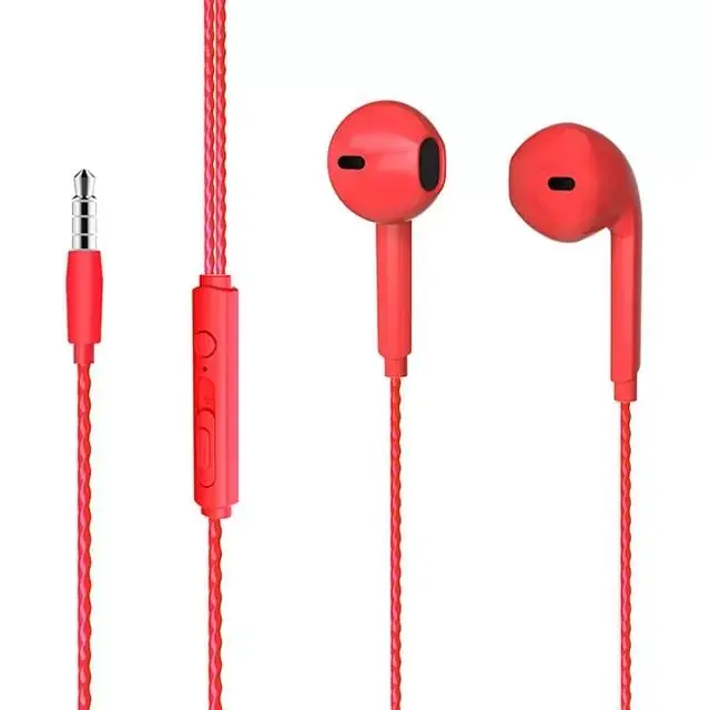 Lenovo Lecoo Eh104r 3.5 Mm Jacklı Kablolu Kulak İçi Mikrofonlu Kulaklık Kırmızı
