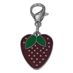 Eastland Kedi Köpek Tasma Süsü Çilek Desenli 2*2.5 cm Bordo