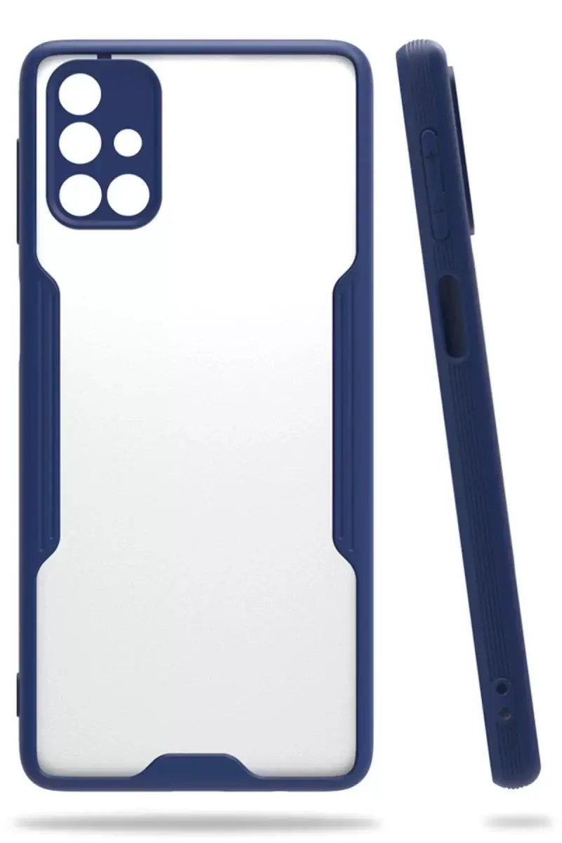 Newface Samsung Galaxy M31s Kılıf Platin Silikon - Lacivert
