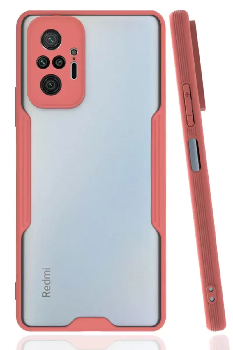 Newface Xiaomi Redmi Note 10 Pro Kılıf Platin Silikon - Pembe