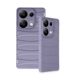 Xiaomi Redmi Note 13 Pro 4g Kılıf Bibercas Silikon Kapak - Lila