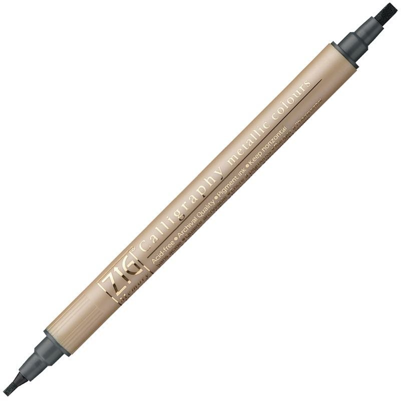 Çift Taraflı Kaligrafi Kalemi Metalik Tonlar 2-3,5mm N:127 Black