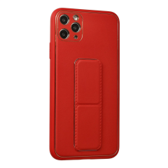 İphone 11 Pro Max Kılıf Coco Deri Standlı Kapak - Kırmızı