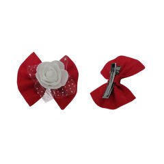 Çiçekli Keçe Kedi Köpek Tokası Kırmızı 4.5-5.5 cm