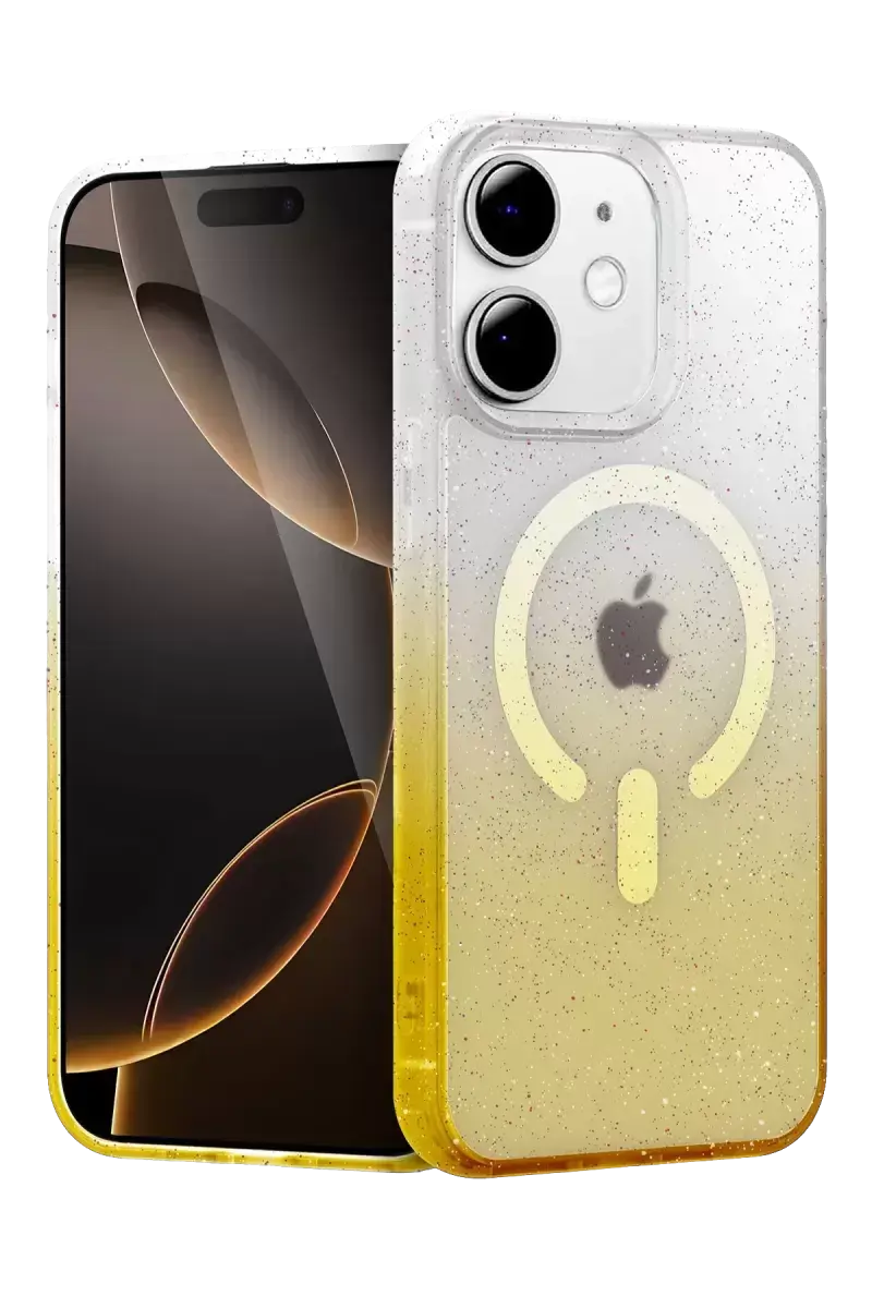 Newface Apple İphone 11 Pummel Shiny Magsafe Kapak - Gold