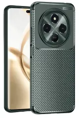 Newface Tecno Spark 30c Kılıf Auto Focus Karbon Kapak - Koyu Yeşil