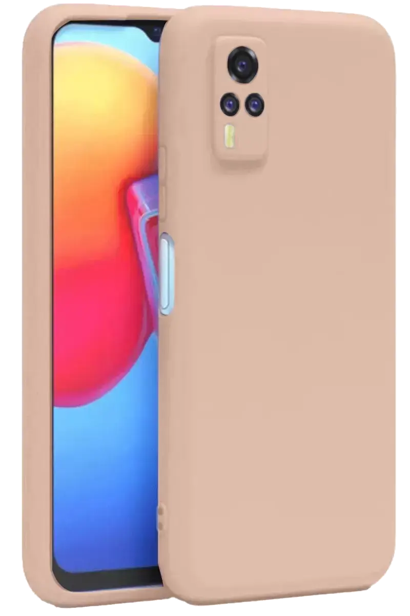 Newface Vivo Y53s Kılıf Nano İçi Kadife Silikon - Pudra
