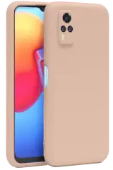 Newface Vivo Y53s Kılıf Nano İçi Kadife Silikon - Pudra