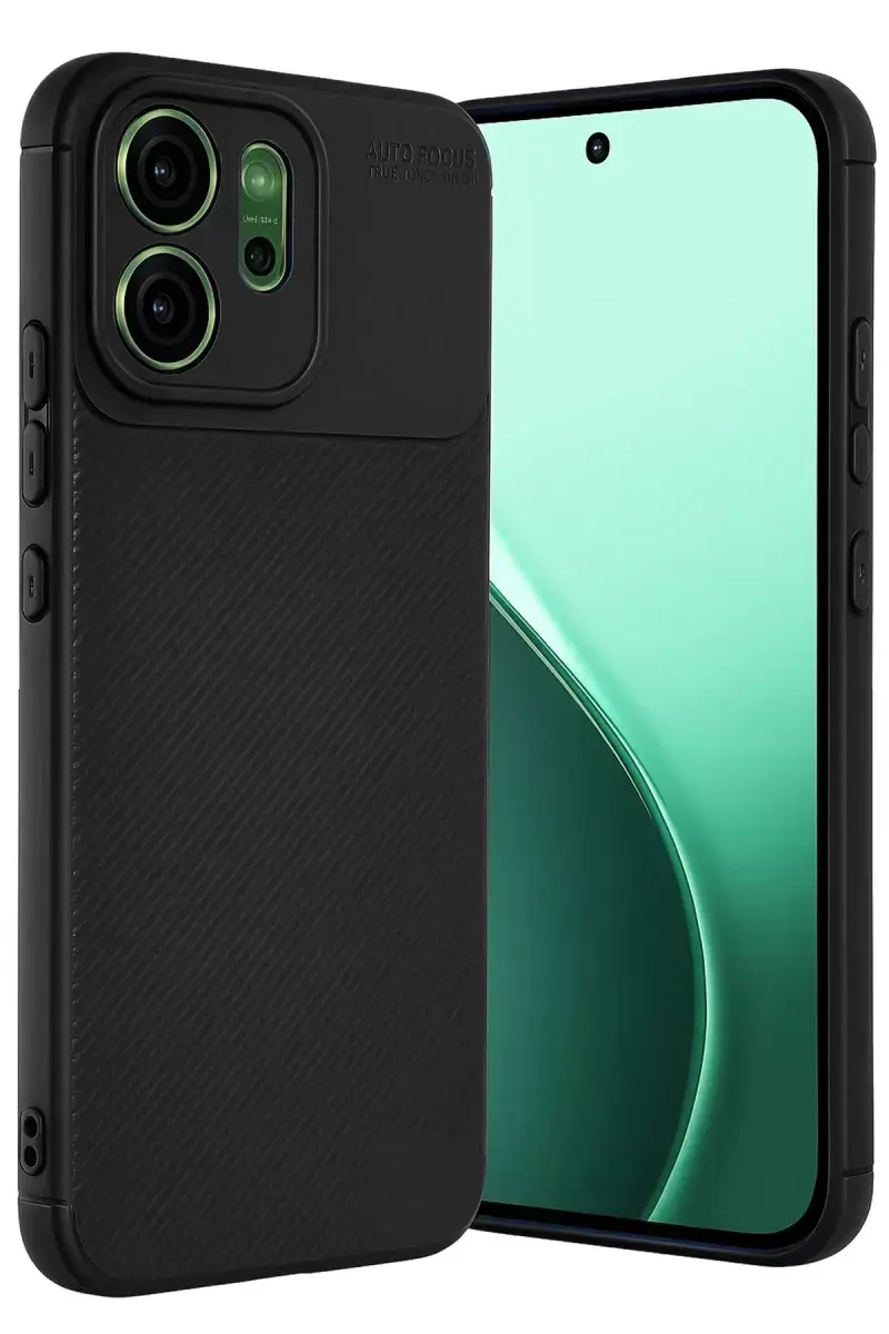 Newface Oppo Reno 14f Auto Focus Karbon Kapak - Siyah