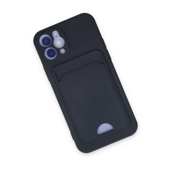 İphone 12 Kılıf Kelvin Kartvizitli Silikon - Lacivert
