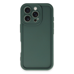 İphone 16 Pro Kılıf Viera Silikon - Koyu Yeşil