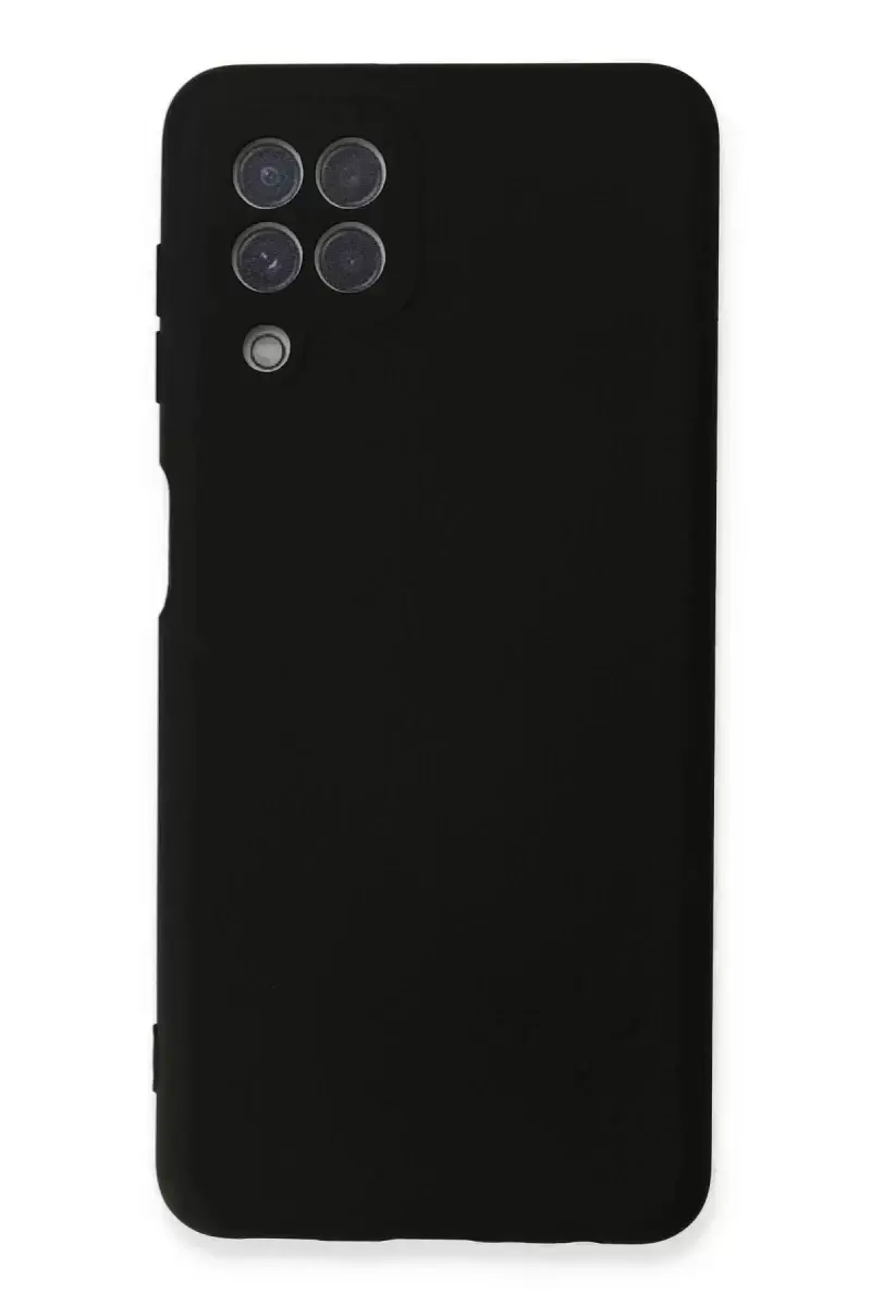 Newface Samsung Galaxy A22 Kılıf Nano İçi Kadife Silikon - Siyah