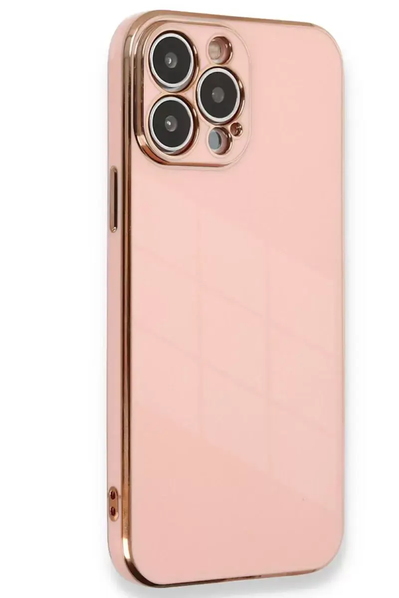 Newface Apple İphone 15 Pro Kılıf Volet Silikon - Pembe