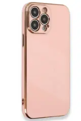 Newface Apple İphone 15 Pro Kılıf Volet Silikon - Pembe