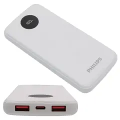 Philips Dlp7712cb 10.000mah Pd Hızlı Şarj Dijital Ekranlı Beyaz Powerbank