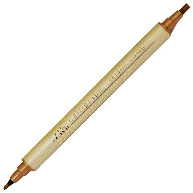 Çift Taraflı Kaligrafi Kalemi Metalik Tonlar 2-3,5mm N:123 Copper