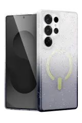 Newface Samsung Galaxy S24 Ultra Pummel Shiny Magsafe Kapak - Siyah