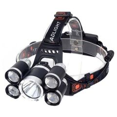 Powermaster Mx-501 5 Power Ledli Su Geçirmez 18650 Pilli Şarj Edilebilir Kafa Feneri