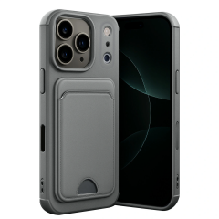İphone 17 Pro Kelvin Kartvizitli Silikon - Gri