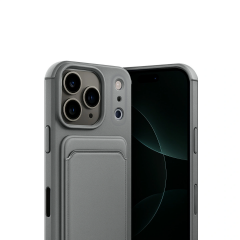 İphone 17 Pro Kelvin Kartvizitli Silikon - Gri