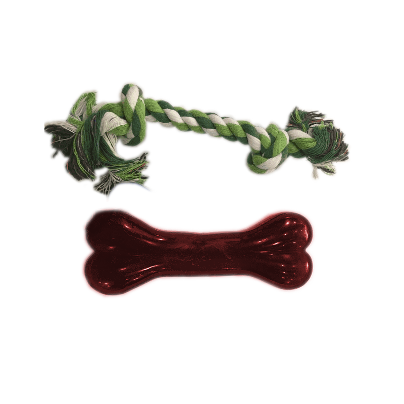 Ans Dental Köpek Oyuncağı + Diş İpi 14 x 18 cm Kırmızı