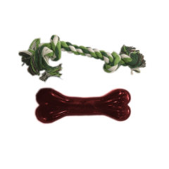 Ans Dental Köpek Oyuncağı + Diş İpi 14 x 18 cm Kırmızı