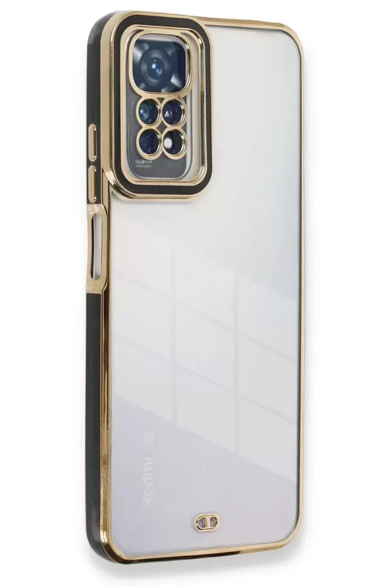 Newface Xiaomi Redmi Note 11 Kılıf Liva Lens Silikon - Siyah