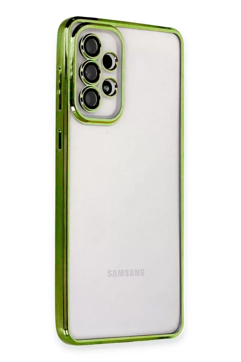 Newface Samsung Galaxy A33 5g Kılıf Razer Lensli Silikon - Yeşil