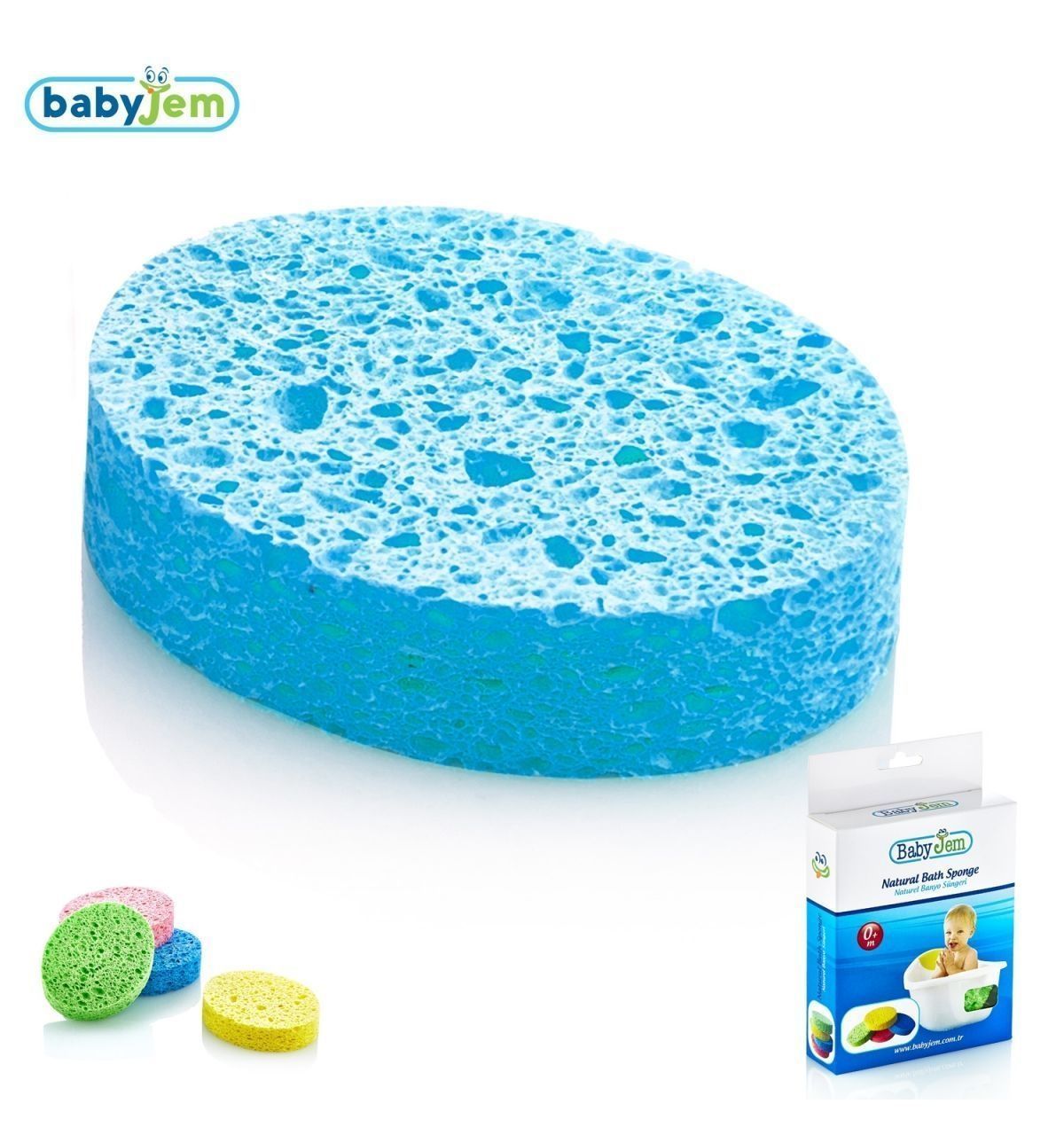 Babyjem Banyo Süngeri Selülozik Mavi