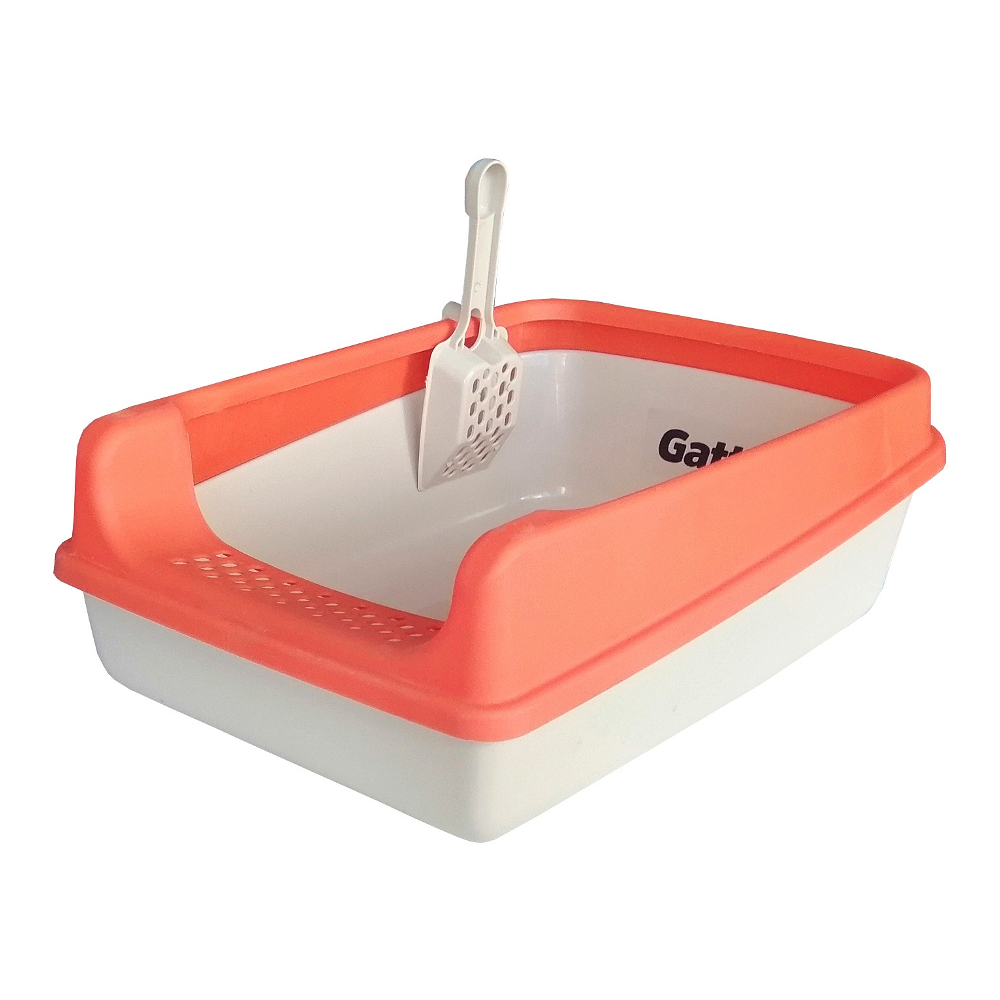 Kedi Tuvalet Kum Kabı 50/37/13.5 cm Turuncu+ Kürek Hediye