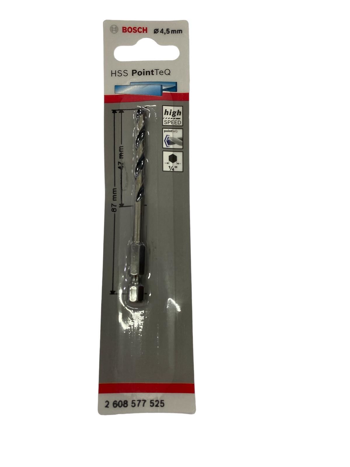 Bosch Point TeQ Altıgen Şaftlı Hss Matkap Ucu 4,5 mm