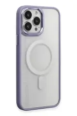 Newface İphone 15 Pro Kılıf Room Magneticsafe Silikon - Lila
