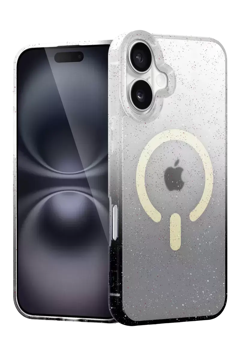 Newface Apple İphone 16 Plus Pummel Shiny Magsafe Kapak - Siyah