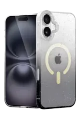 Newface Apple İphone 16 Plus Pummel Shiny Magsafe Kapak - Siyah