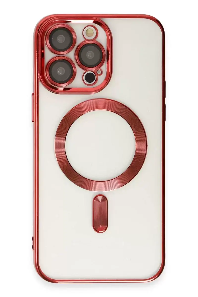 Newface İphone 14 Pro Kılıf Kross Magneticsafe Kapak - Kırmızı