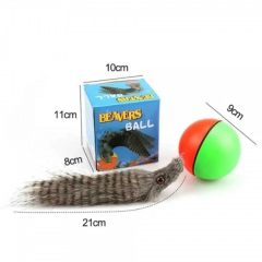 Hareketli Sesli Peluş Toplu Fare Pilli Kedi Oyuncağı 8 CM