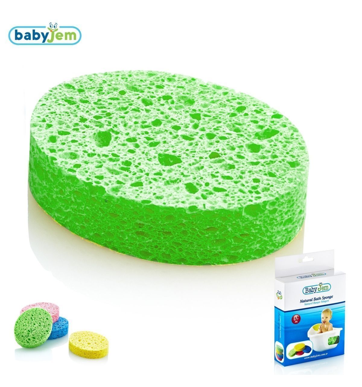 Babyjem Banyo Süngeri Selülozik Yeşil