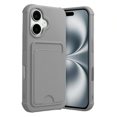 İphone 17 Kelvin Kartvizitli Silikon - Gri