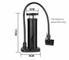 Yüksek Basınçlı Alüminyum Gümüş Renk Top Bisiklet Taşınabilir Hava Ayak Pompası