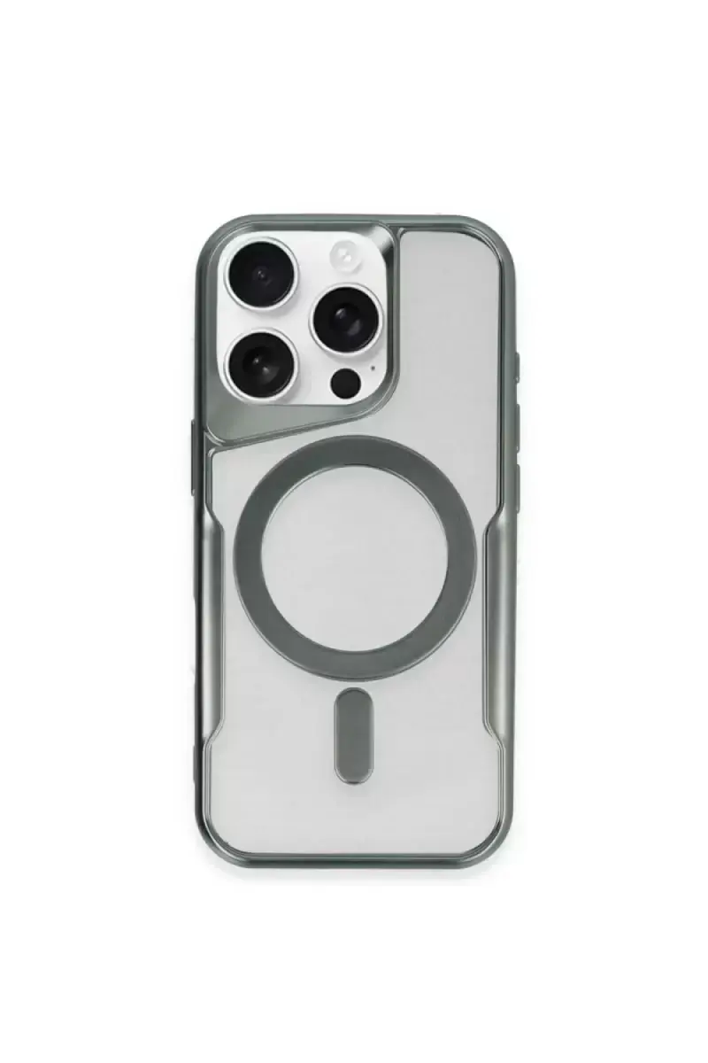 Newface Apple İphone 12 Kılıf Boyi Magsafe Silikon Kapak - Yeşil