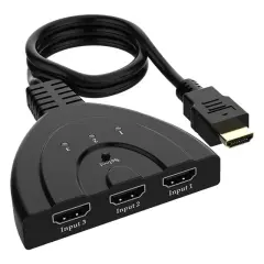 Powermaster Pm-17229 3 Giriş 1 Çıkış Hdmı Switcher Çoğaltıcı Toplayıcı Aparat 30 Cm Kablolu Seçme Düğmeli