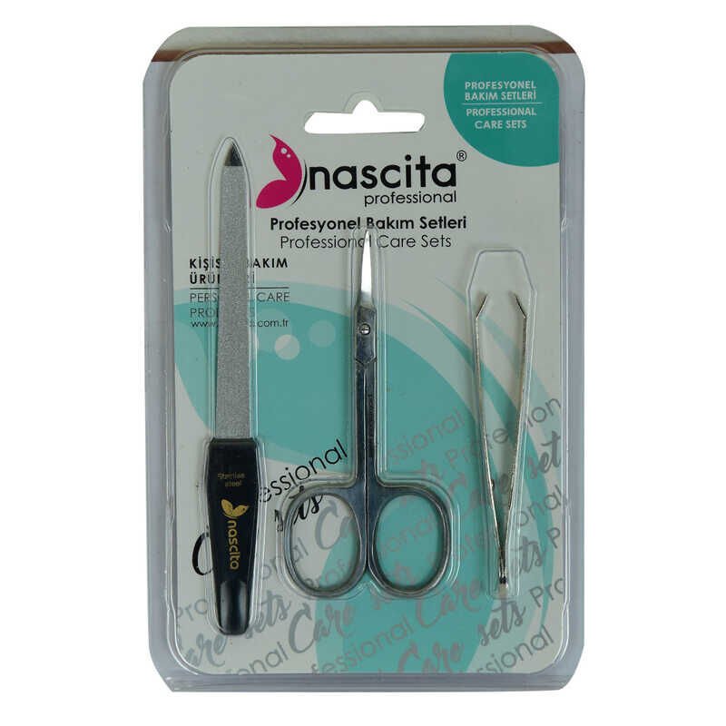 Cımbız Kısa Törpü Kaş Makası 3 Lü Profesyonel Bakım Seti