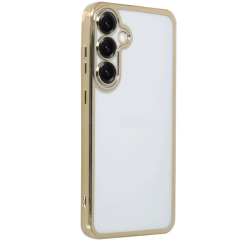 Samsung Galaxy S25 Kılıf Razer Lensli Silikon - Gold
