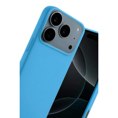 İphone 17 Pro Nano İçi Kadife Silikon - Mavi
