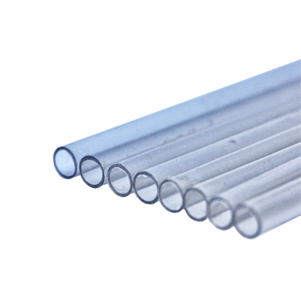 Plastik İçi Boş Şeffaf Çıta 6mm 50cm 10'lu