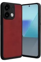 Newface Xiaomi Redmi Note 13 Pro 5g Kılıf Aras Deri Kapak - Kırmızı