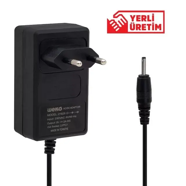 Weko 9 Volt 2 Amper İnce Uç Tablet Pc Adaptörü