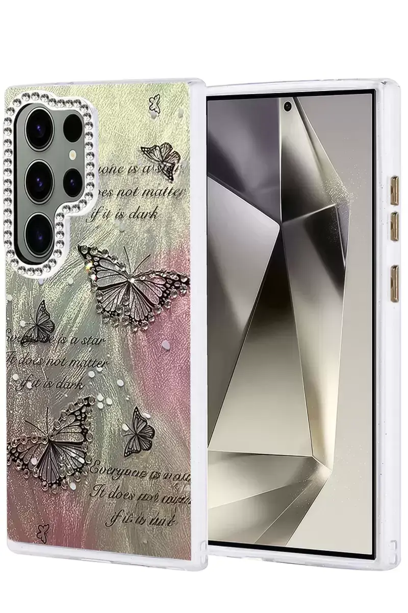Newface Samsung Galaxy S24 Ultra Kılıf Blade Aynalı Desenli Kapak - Desen 6