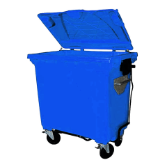 Tekerlekli Plastik Çöp Konteyneri Tip 4 770 Lt. Mavi
