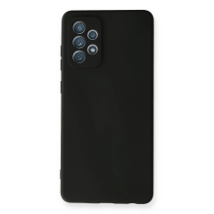 Samsung Galaxy A72 Kılıf Nano İçi Kadife Silikon - Siyah